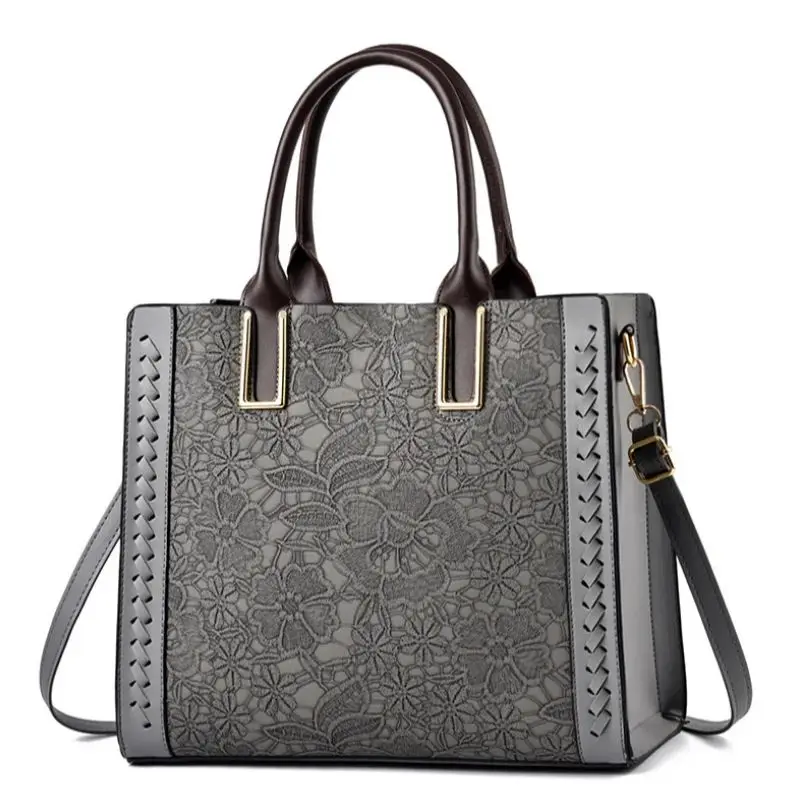 

Fashionable Embroidered Women'S Handbag New Large Capacity Shoulder Bag Luxury Brand Design Crossbody Bag Commuting Tote Bag