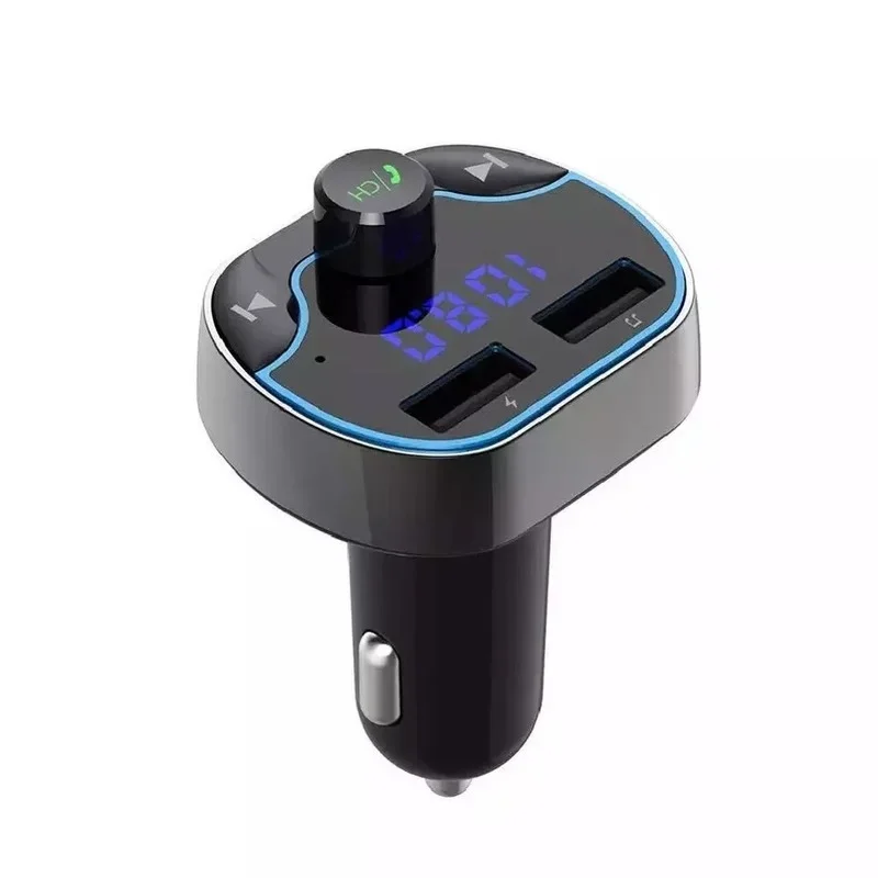 12V Dual USB Car Charger Car MP3 Player Car FM Transmitter Fast Charging Support Voice Broadcasting Navigation Voltage Testing