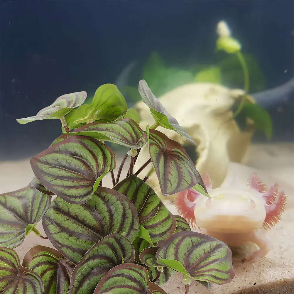High Quality Simulation Terrarium Plants Reptile Tank Aquarium Fish Tank Decor Fake Plant for Lizard Chameleon Corn Snake - view 5