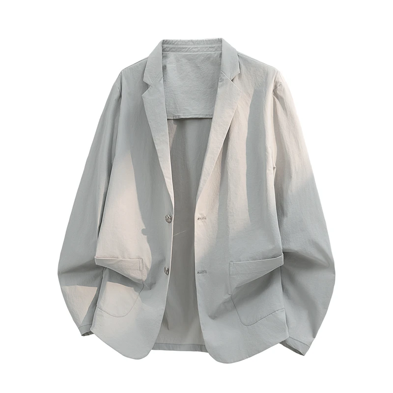 

Fashion Turndown Collar Men Non-leather Jackets Spring Autumn All-match Male Clothing Daily Casual Suit Jacket for Men Hot Sale