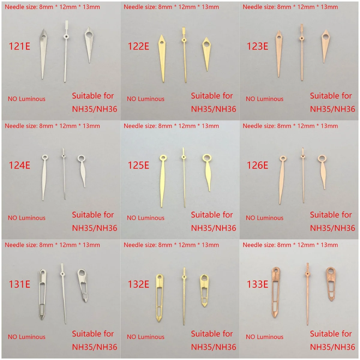 

NH35 hands NH36 watch hands without luminous hands Watch no luminous pointer