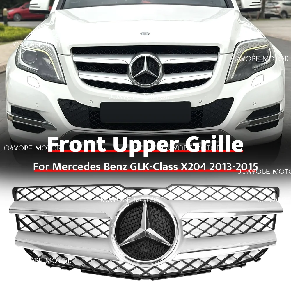 

Chrome Silver Front Grille OEM Grille Modification Parts For Mercedes Benz GLK-Class X204 2013-2015 GLK250 GLK300 GLK350