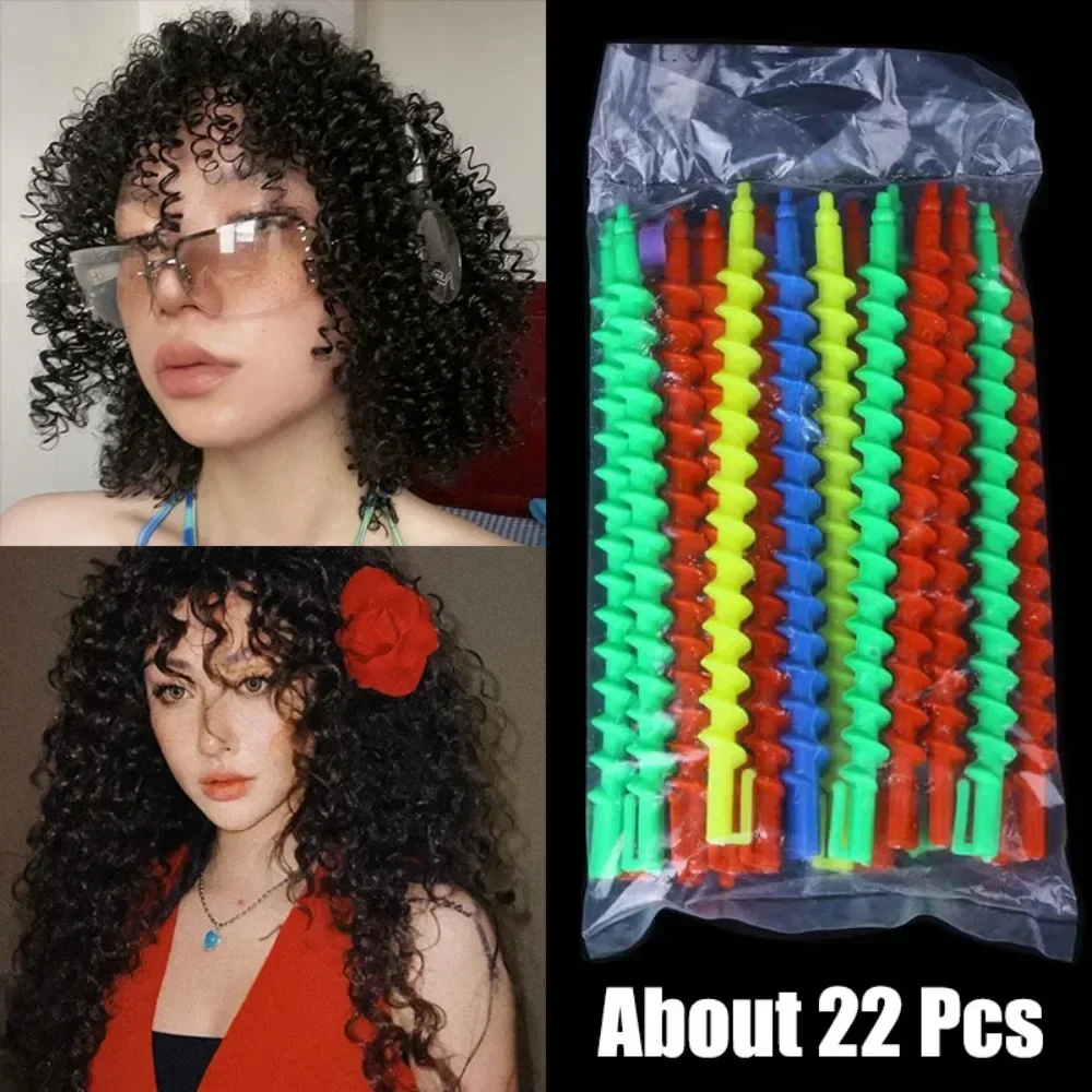 

Plastic Spiral Perm Stick Heatless Hair Curler Women Curly Hair Rollers No Heat Curls Cold Perm Bar Barber Hair Styling Tool