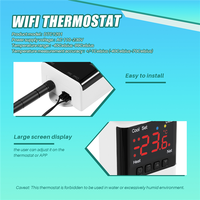 Wireless Wifi Temperature Controller Thermostat AC110-220V DTC1201 NTC Sensor Digital Display APP Control For Smart Home-A31R