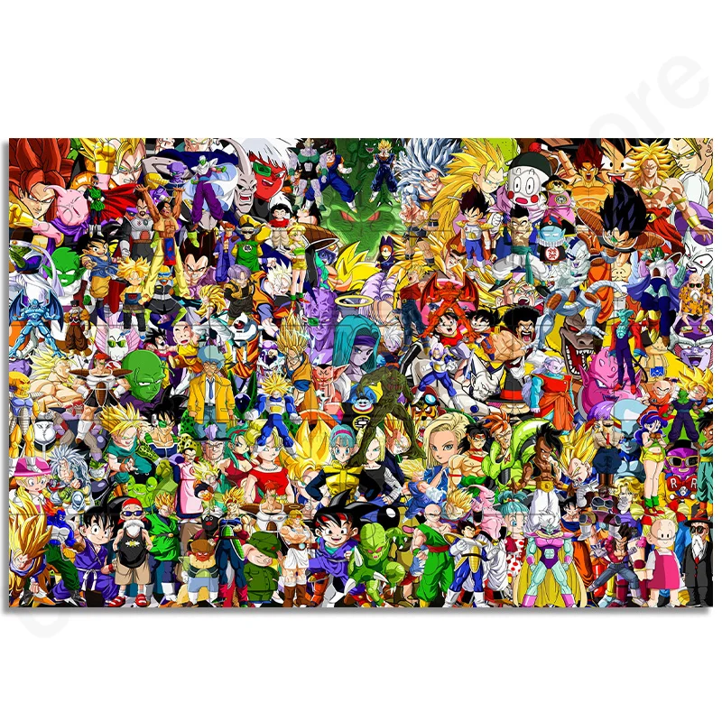 Dragon Ball Characters Collection Jigsaw Puzzle 35/300/500/1000 Pcs Jigsaw Funny Diy Manual Family Toys Kid\'s Birthday Gifts