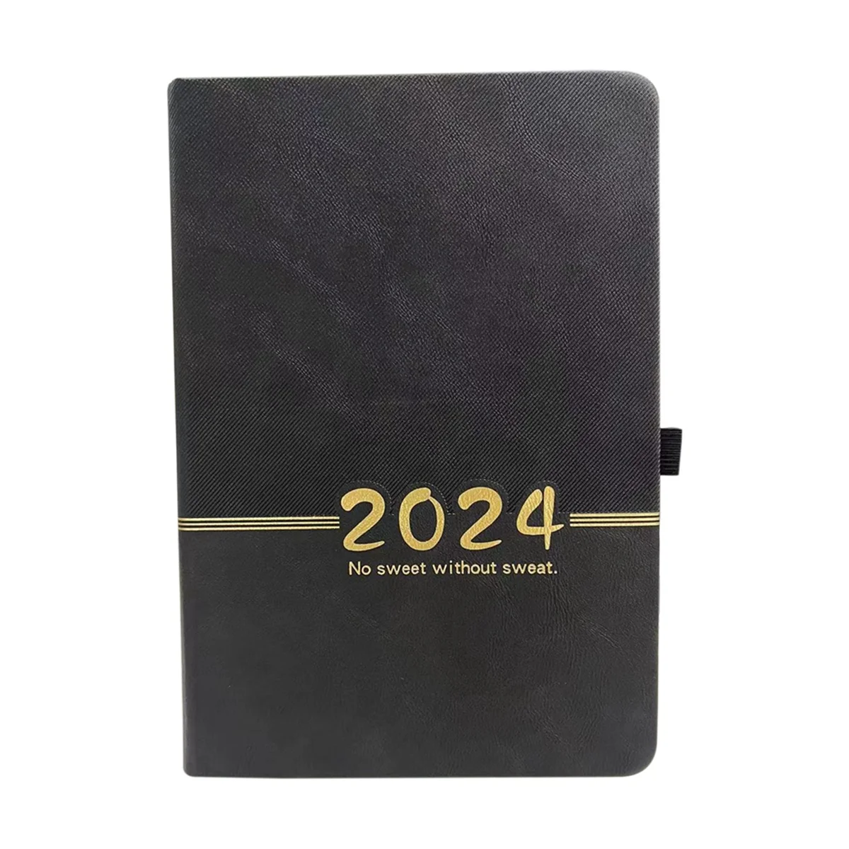 2024 Portable Planner 365 Days Cover Daily Weekly Schedule Notebook Compact Calendar Journal School Office Agenda Black