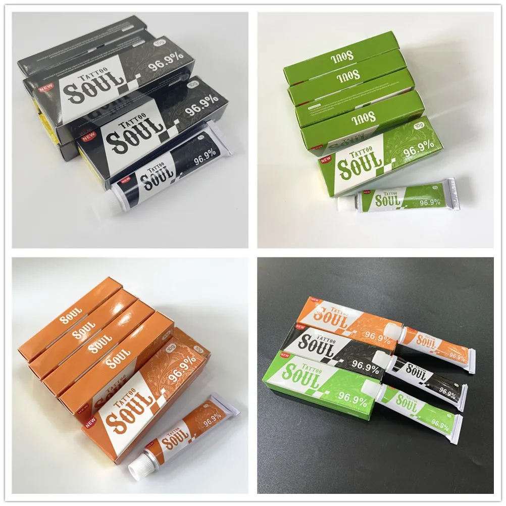

5Pcs 100% 99% Goosica 96.9% Soul 75% Rambo Before Tattoo Cream for Permanent Makeup Microblading Eyeliner Eyebrow Lip 10G