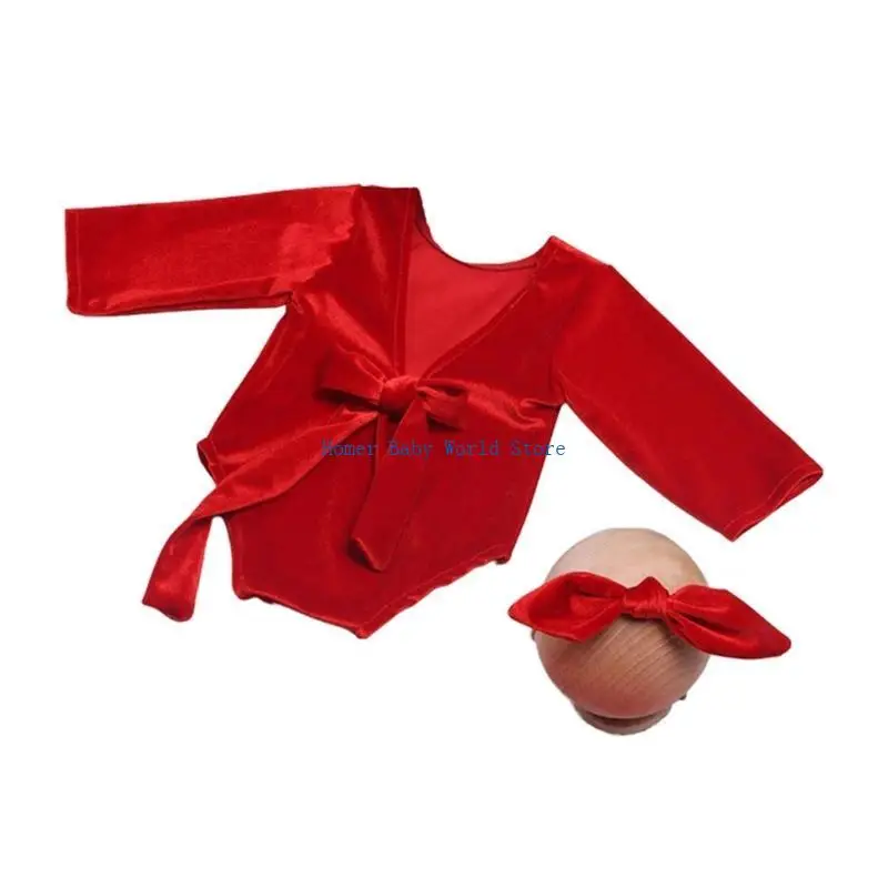 B2QD حديثي الولادة التصوير الدعائم أغطية الرأس رومبير عيد الميلاد زي استحمام الطفل هدية