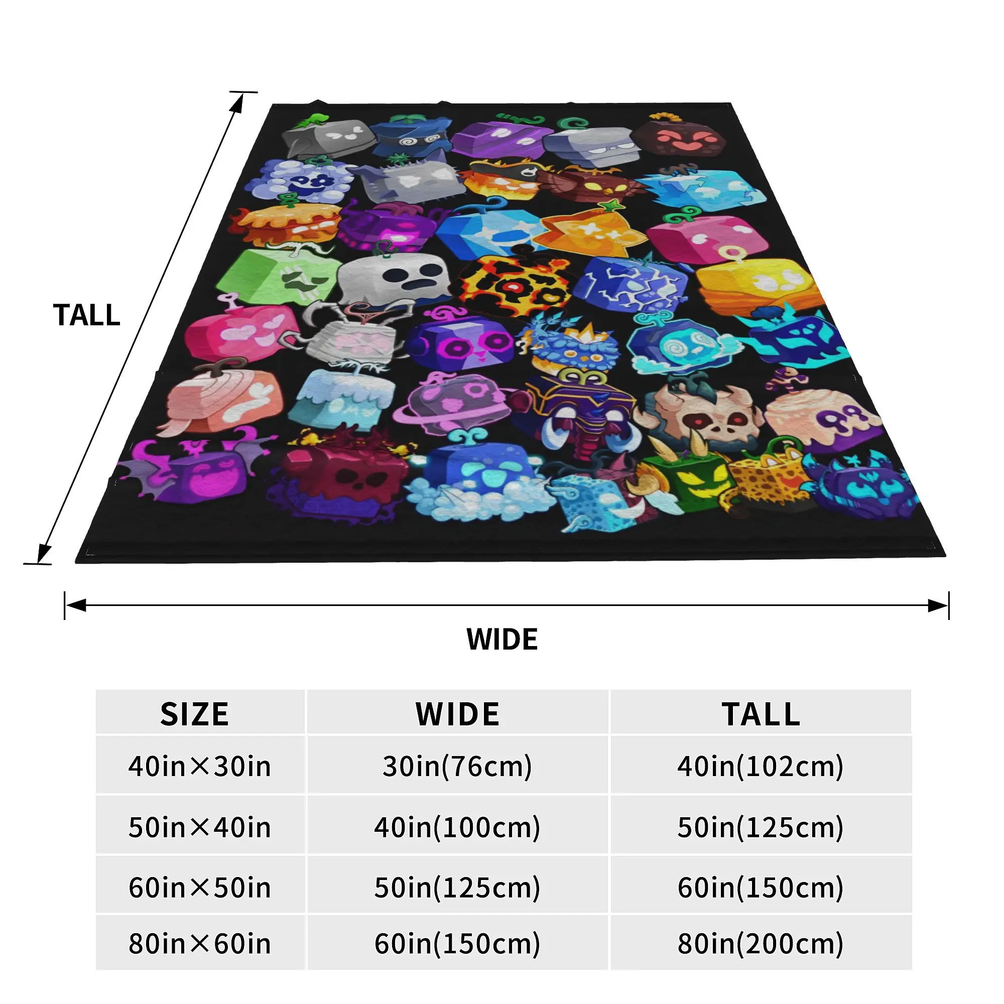 B-Blox لعبة الفواكه البطانيات الأسطورية الكرتون أنيمي الفانيلا مضحك الدافئة رمي بطانية للمنزل ربيع الخريف الأريكة #6