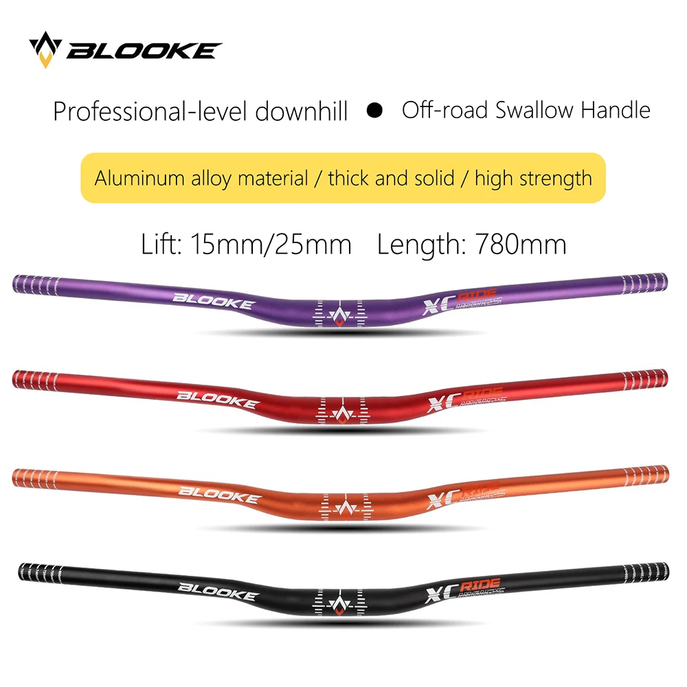 

BLOOKE Mountain Slope Bicycle Swallow Handlebar Downhill Off-Road Handlebar Lengthened Height Handlebar AM/DH