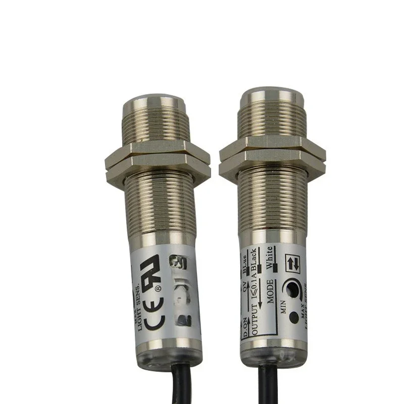 

Diffuse reflection, anti-reflection, lens reflective film M18 circular photoelectric switch distance 10cm-10m