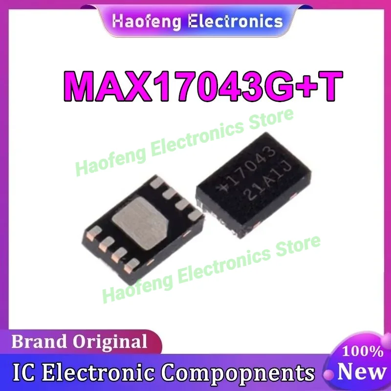 5 шт. 17043 MAX17043 MAX17043G + T QFN-8 100% новый оригинал на складе