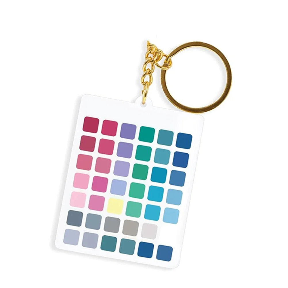 Makeup Shade Guide True Summer Keychain Portable Style Tool Makeup Shade Reference Portable Color Analysis Keychain