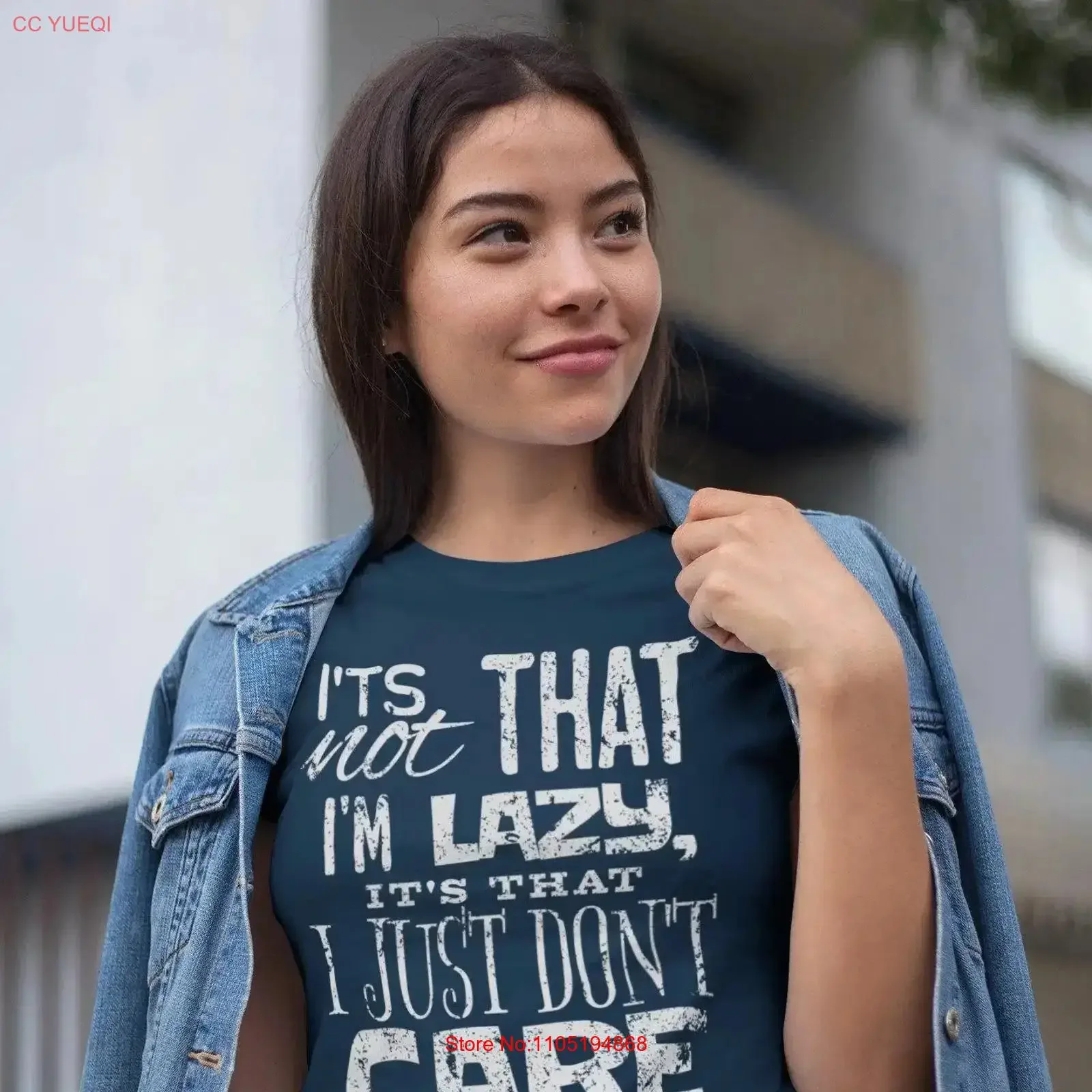 C'est pas que je suis paresseux, je ne meurt pas t-shirt drôle Apathy bureau espace citation vintage lavé haut unisexe pour un usage quotidien