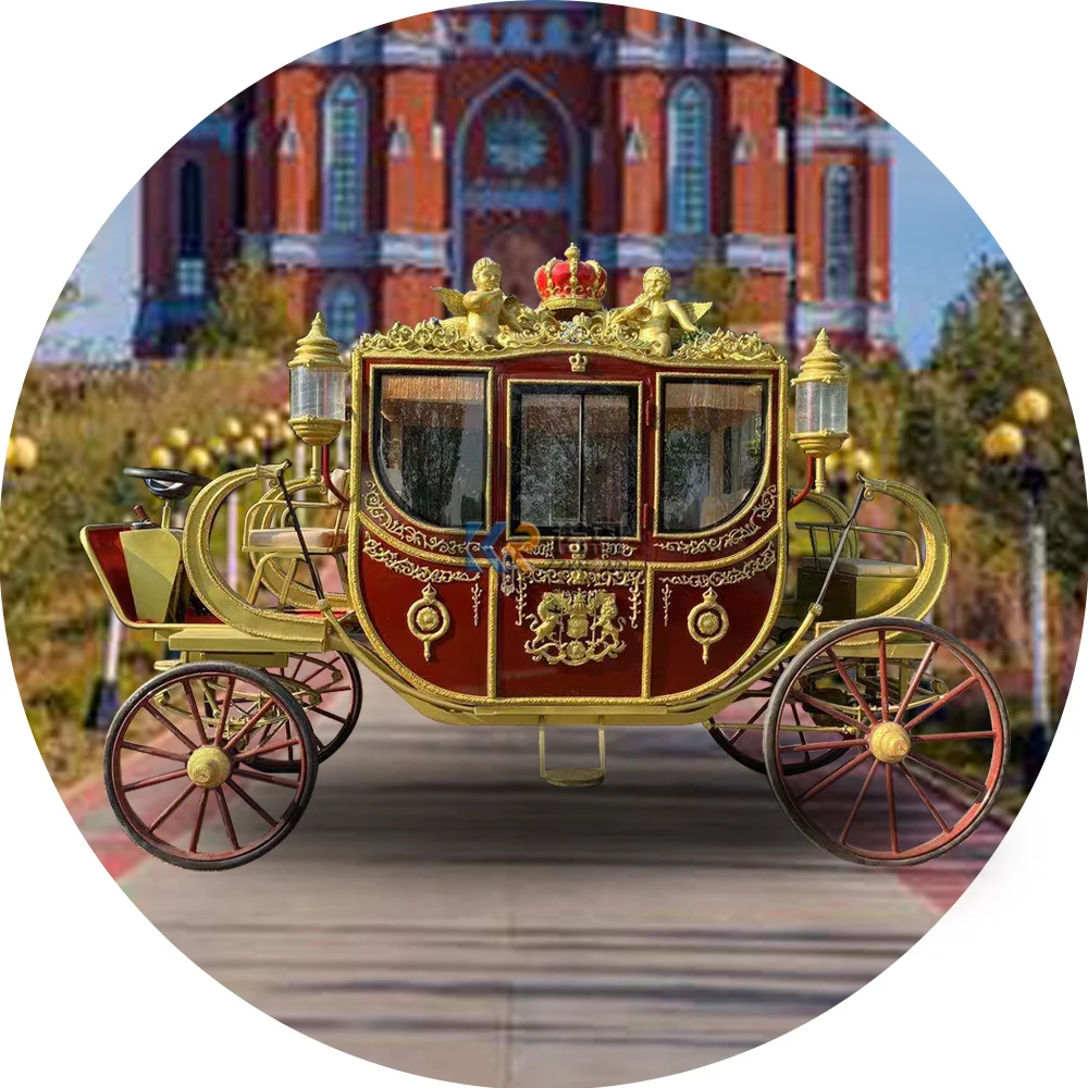European Vintage Tourism Horse Drawn Customizable Royal Carriage Elegant Classic Appearance Royal Carriage For Cultural Parade