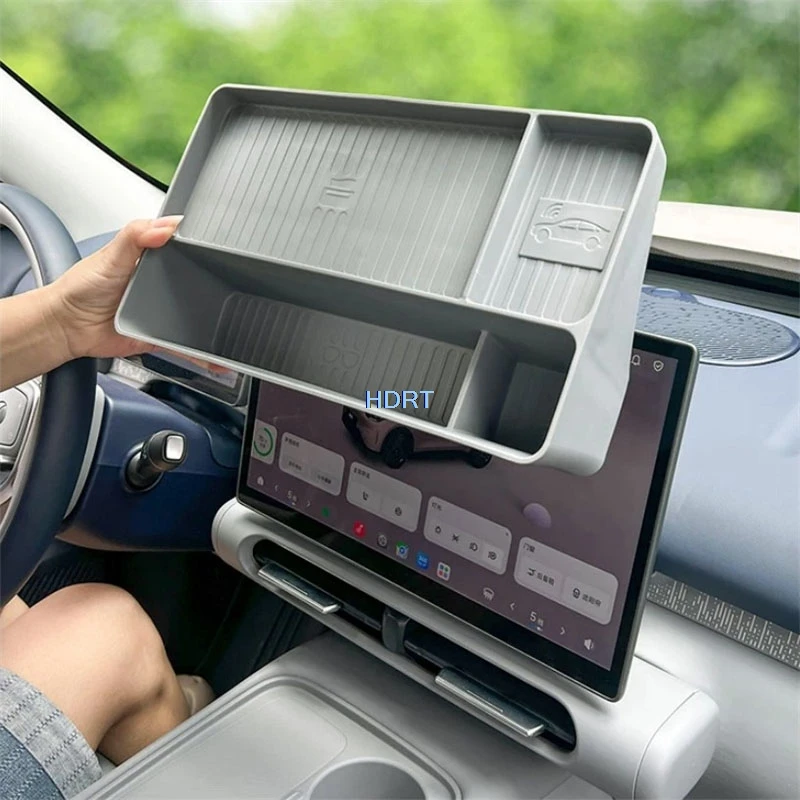 For Leapmotor B03X A10 2026 + Car Style Navigation Screen Rear Storage Box Dust Proof Pad Container Organizer Cover Accessories