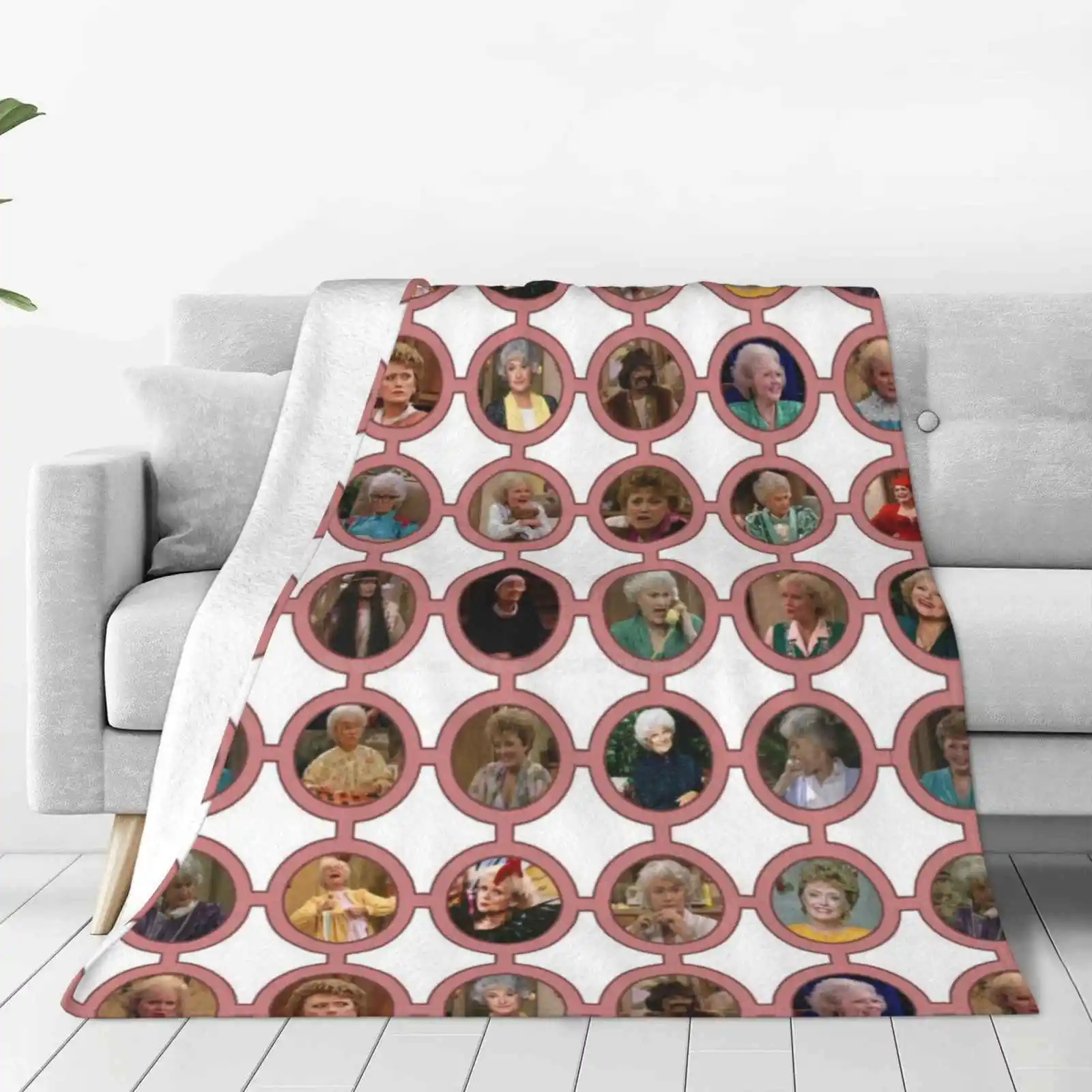 Golden Girls Bubble Grid Super Warm Soft Blankets Throw On Sofa/Bed/Travel Golden Girls Blanche Devereaux Rue Mcclanahan