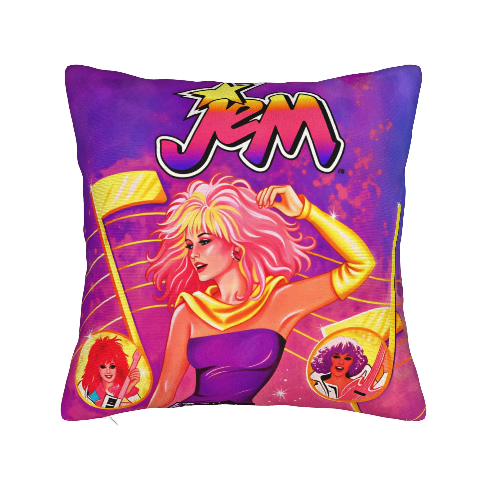 Jem And The Holograms Movie Pillow Cover  Graphic Cushion Cover Morden Pillow Case For Living Room Bed Chair