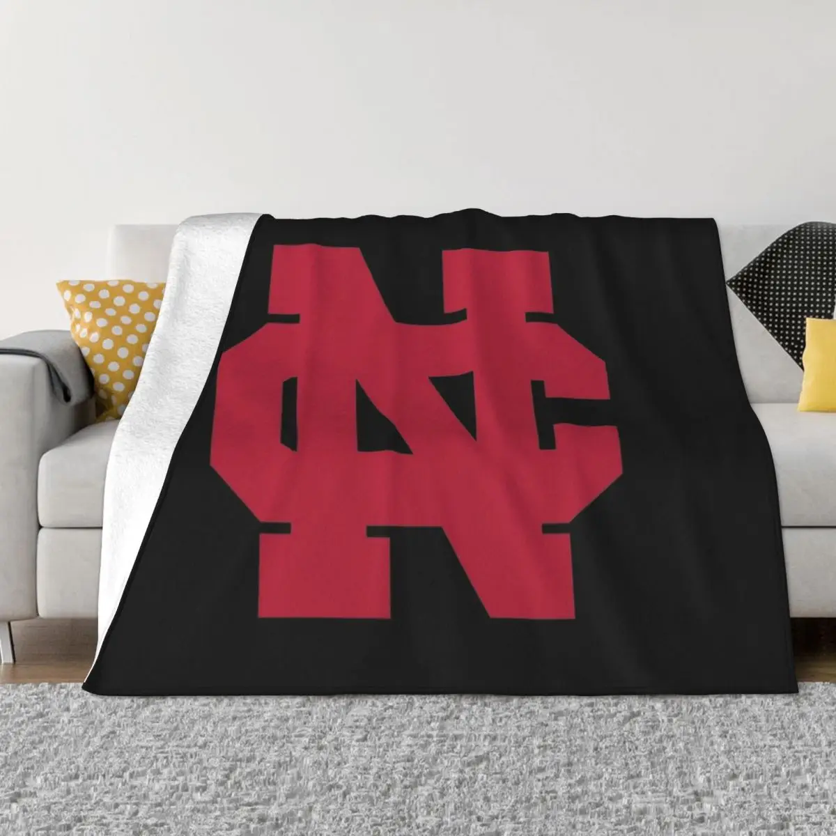 

nc College Throw Blanket Soft Plaid Giant Sofa Blanket funny gift Picnic Blanket