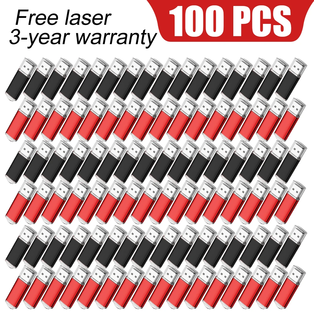 100Pcs/lot Metal USB Flash Drive 128GB Colorful Memory Stick 64GB Real Capacity Pen Drive 32GB Free Custom Logo U Disk 16GB