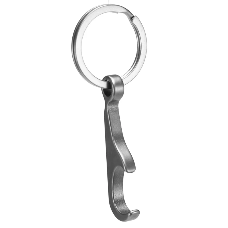 TC4 Titanium Creative Mini Beer Opener Keychain With Keyring Can Opener Portable EDC Carry-On Gadget Pendant