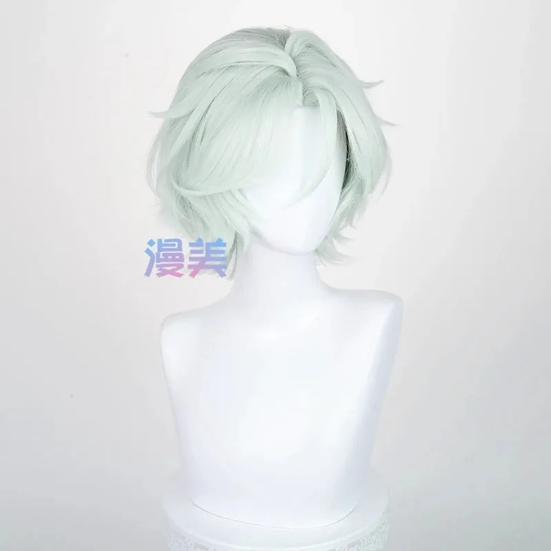 CyGame Genshin Impact Ifa شعر مستعار تأثيري أنيمو Tlalocan NATLAN Ifa خاص أزرق رمادي شعر قصير لحفلة الهالوماس الكبار النساء الرجال