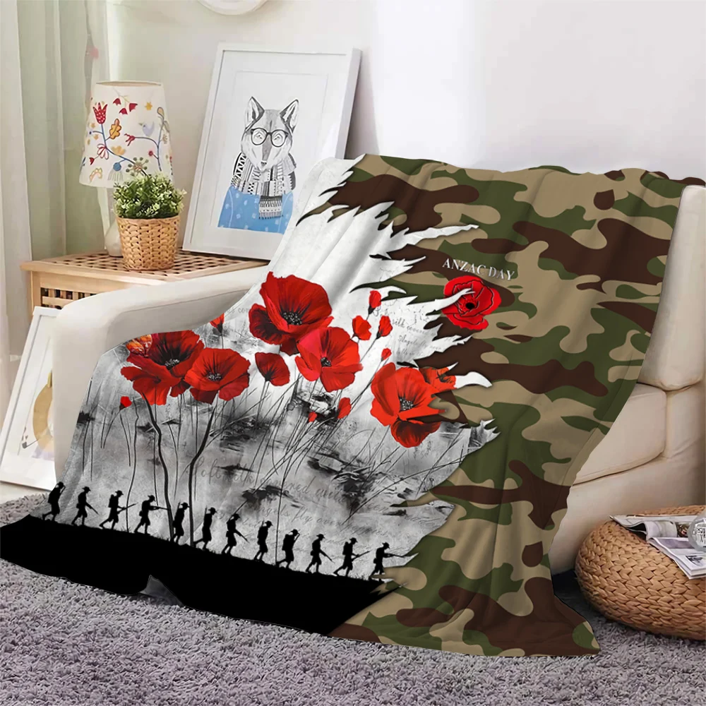 CLOOCL Anzac Day Irish St.Patrick Day Flannel Blankets Printed Bed Home Decorate Sofa Travel Office Plush Blankets Drop Shipping