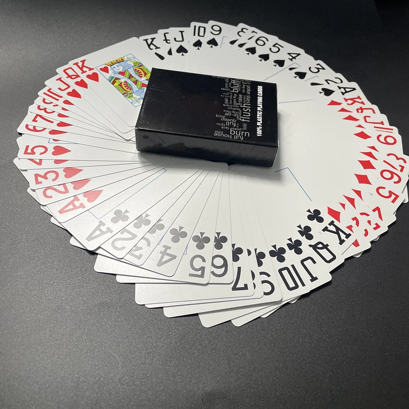2 Pcs/Lot High Quality Texas Hold'Em Plastic Poker Card Games Waterproof Dull Polish Playing Cards Entertainment Board Game view 4