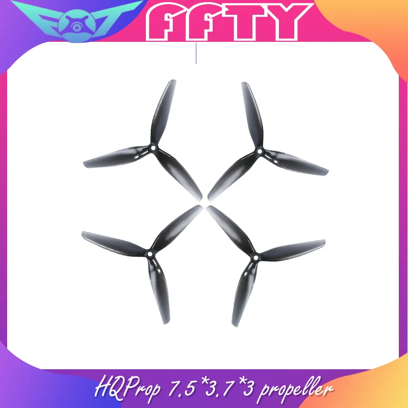 

HQProp 7.5x3.7x3 Light Gray (2CW+2CCW) - Polycarbonate for RC FPV Freestyle 7 Inch Long Range X8 Cinelifter Drone DIY Parts Prop