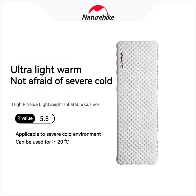 Naturehike R5.8 Aufblasbare Matratze 20D Nylon TPU Wärmeisolierung Warmes Einzel-Luftbett für Wandern und Outdoor Ultraleichte Schlafmatte