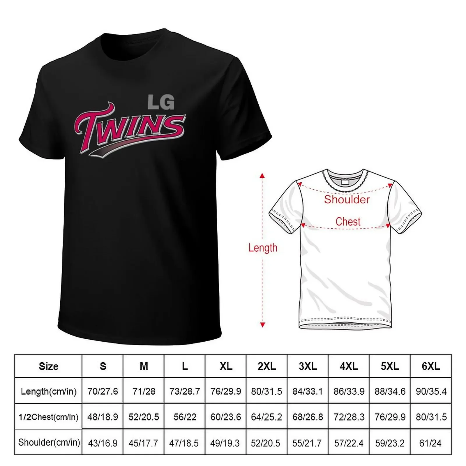 LG Twins Seoul Baseball KBO Script T-shirt plain customizeds Blouse mens white t shirts