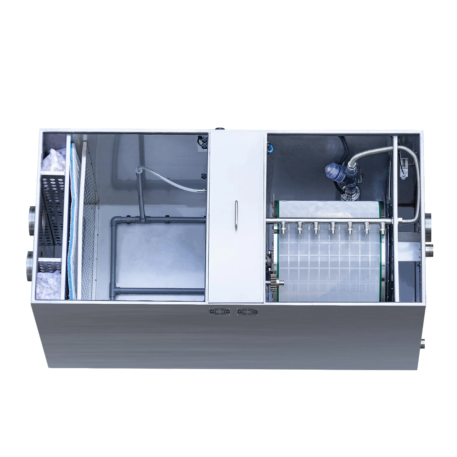Home Use Koi Pond Filtration System UV Light K5 Bio Filter Stainless Steel Combi Drum Filter For Aquaculture Equipment