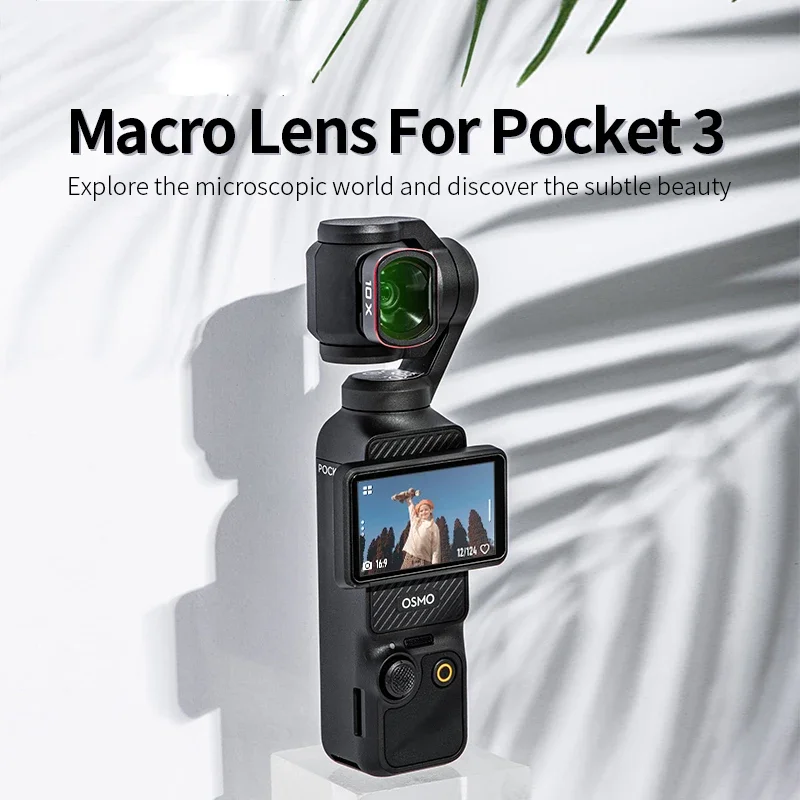 

Фильтр 10X Macro для DJI Osmo Pocket3, магнитный аксессуар для спортивной камеры, Точная Фокусировка, эффективная защита объектива