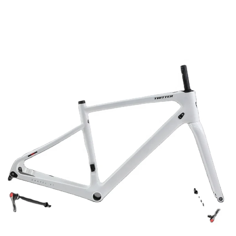 Gravel-V1 700C Road Bike With Carbon Fiber Frame 40C Wide Tire Thru-Axle Disc Brake Adult Bicycle