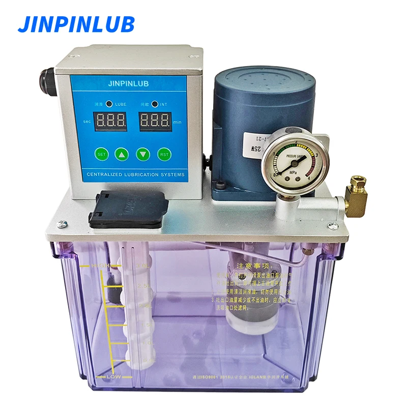 JINPINLUB JMT3 3L positive displacement electric oil lubrication pump with timer for volumetric lubrication system