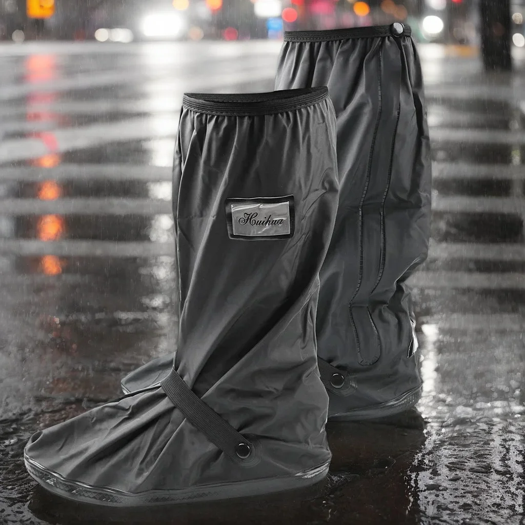 

Многоразовые бахилы от дождя для мотоциклов и скутеров — нескользящие защитные бахилы для велосипедов унисекс, идеально подходят для дождливых и снежных дней