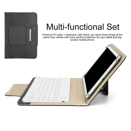 Imagen 1 del producto Funda protectora Universal de PU para tableta y portátil de 10 pulgadas, teclado Bluetooth para Android IOsWIN