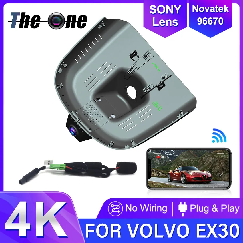 

For Volvo EX30 2024 2025 Front and Rear 4K Dash Cam for Car Camera Recorder Dashcam WIFI Car Dvr Recording Devices