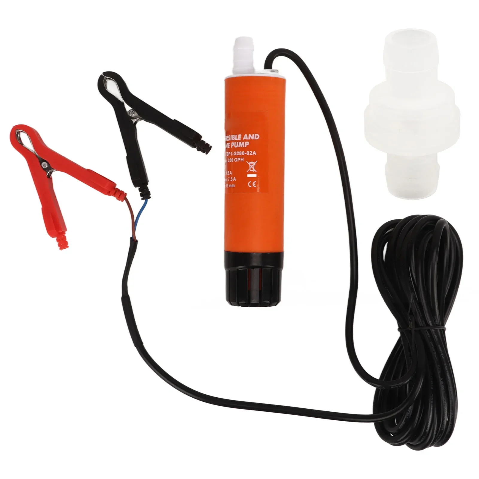 

12V Boat Bilge Pump 280GPH Low Noise Portable Inline Submersible Pump for RV Yacht Marine Inline Bilge Pump