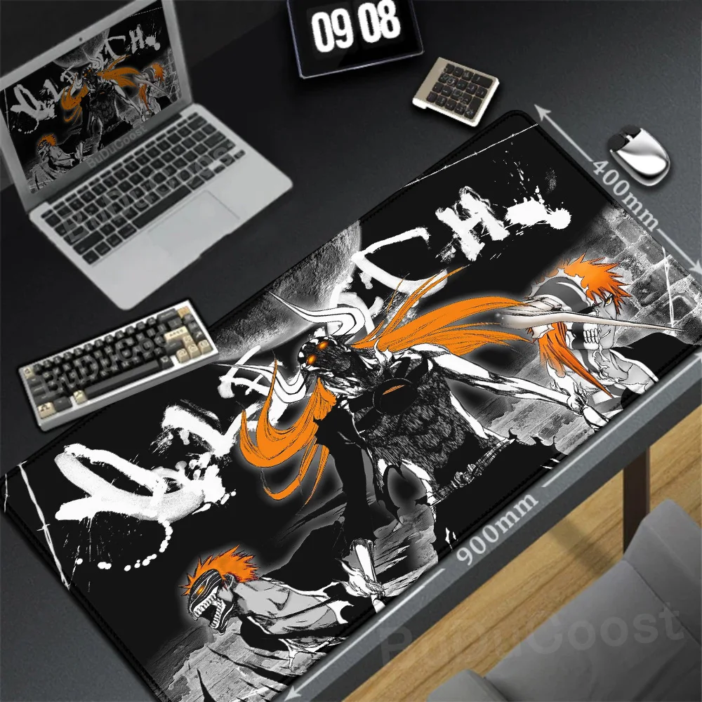 XXL Large Mice Pad Anime Bleach Gamer Cabinet Pc Keyboard коврик для мыши Non-slip Deskmat 900x400mm Gaming Accessories Mousepad