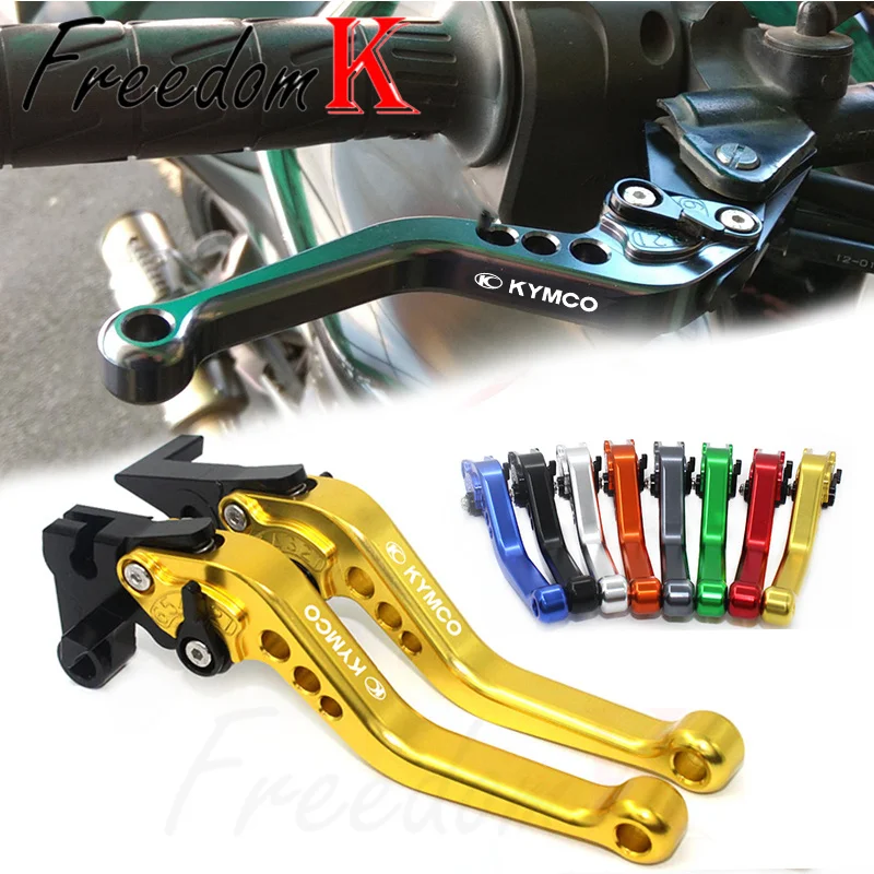Para KYM @ CO XCITING 250 300 500 400 centro 125/200/300/350 accesorios de motocicleta palancas de embrague de freno ajustables cortas de aluminio