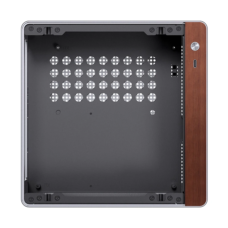 JONSBO N10/NV10 ITX Casing MINI Aluminium Aloi 1U FLEX Catu Daya Sasis Komputer Kantor Desktop