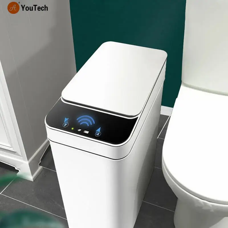 

Smart Trash Can Automatic Sensor Garbage Bin Waterproof Dustbin for Kitchen Bathroom Trash Can Smart Home Narrow Wastebasket 12L