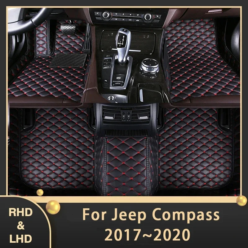 

Автомобильные коврики для Jeep Compass MP 552 2017 2018 2019 2020, автомобильные подушечки для ног на заказ, кожаный ковер, аксессуары для интерьера 0601