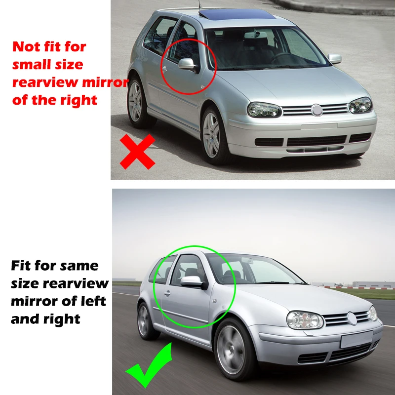 Rhyming Heated Side Rearview Mirror Glass Anti-Fog Mirror Lens Fit For Volkswagen VW Jetta Golf MK4 1999 - 2004 Car Accessories