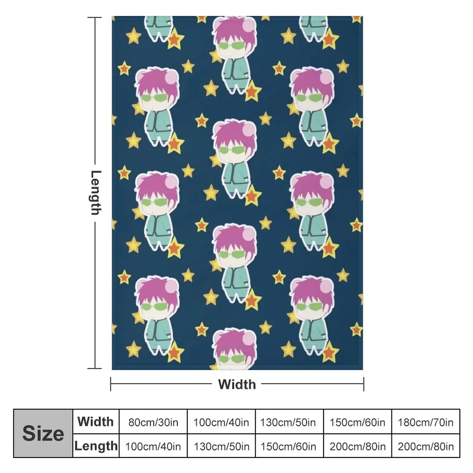 Saiki K The Disastrous Life Throw Blanket Quilt Stuffeds Decorative Beds Blankets