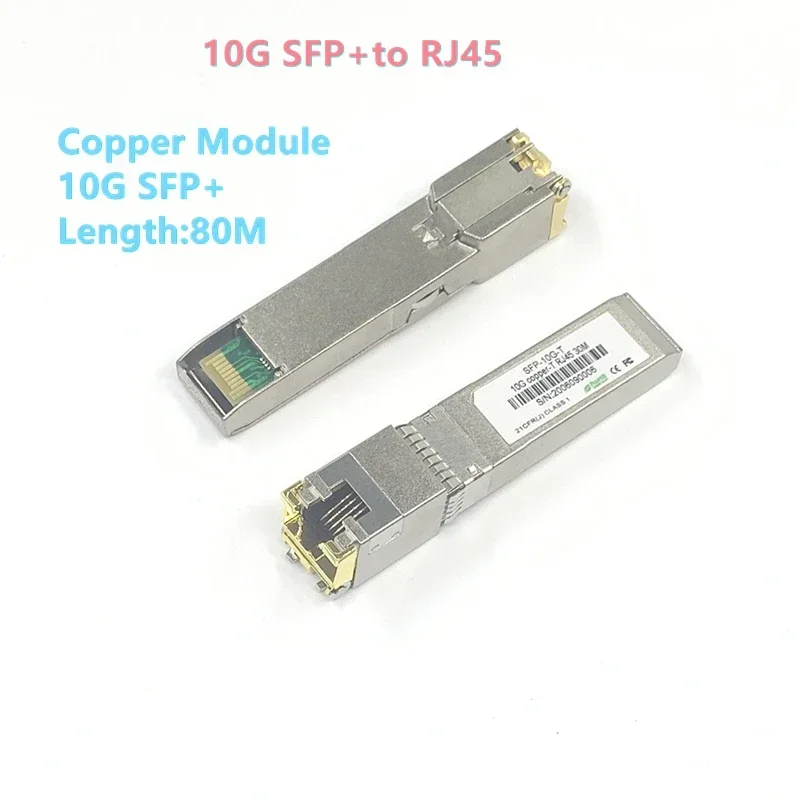 

10G Cooper Module Distance 80M Voor Cisco Mikrotik Tp-Link D-Link Fiber Optic Transceivers, SFP+