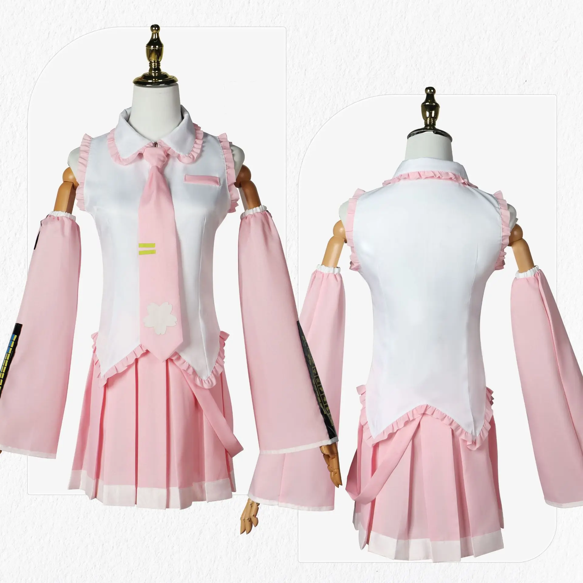 Pink Mikuu Kasane Teto Cosplay Costume Anime Cosplay Uniform Outfits Women Girls Fancy Dress Halloween Full Set Game Costumes