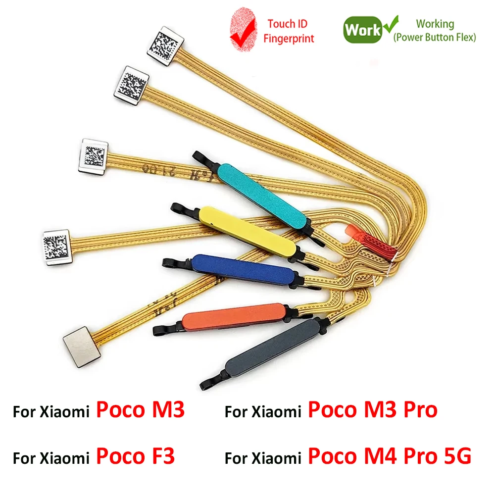 جديد بصمة الماسح الضوئي القائمة معرف زر المنزل العودة مفتاح التعرف على الاستشعار الكابلات المرنة ل Xiaomi Poco M3 M4 Pro F3 GT