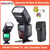 Triopo TR-988 II TTL para cámara profesional, sincronización de alta velocidad, Flash Speedlite para Canon y Nikon, 6D, 60D, 550D, 600D, cámaras SLR digitales